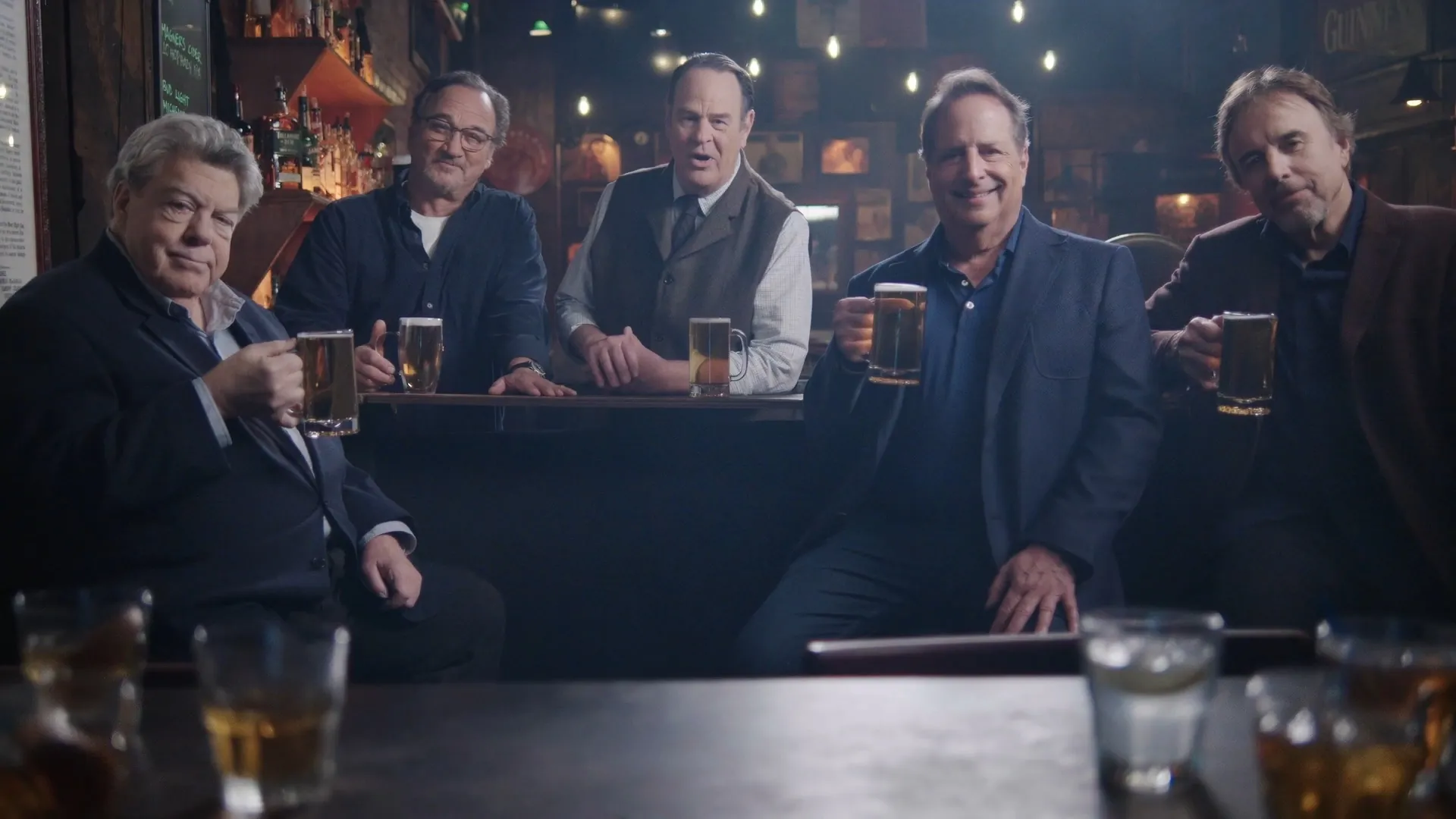 A talk-show set lit for broadcast, from A History of the World in Six Glasses